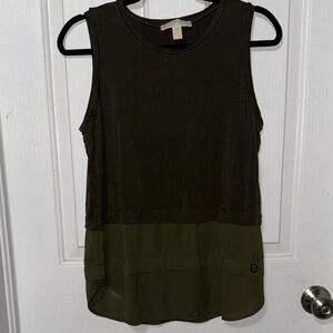 Michael Kors Olive Green Sleeveless Women's Top